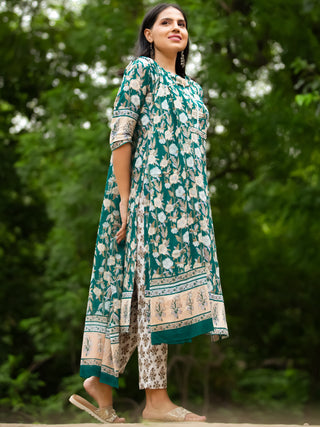 Nayab Rafya - Set of Kurta Pants & Dupatta - KS14E2560D