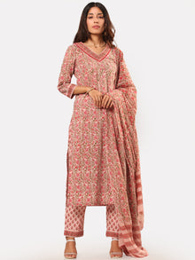 Fiza Basant Set Of Kurta Pant Dupatta