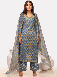 Megha Saima Set Of Kurta Pant Kota Dupatta