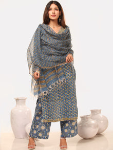 Megha Saima Set Of Kurta Pant Kota Dupatta