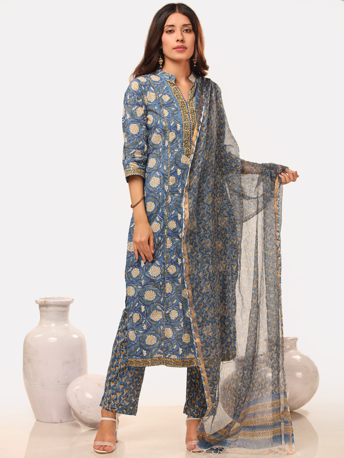 Megha Rutba Set Of Kurta Pant Kota Dupatta