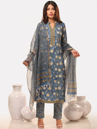 Megha Rutba Set Of Kurta Pant Kota Dupatta