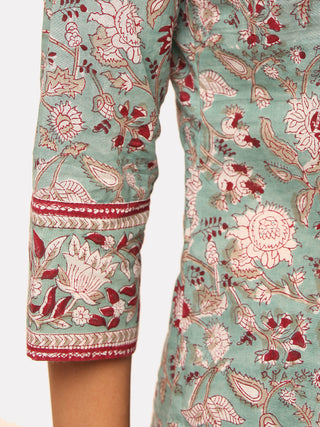 Fiza Pari Set Of Straight Kurta Pant Dupatta