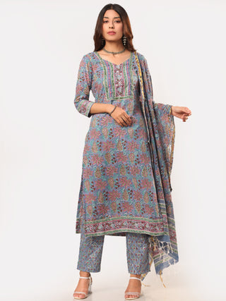 Megha Palak Set Of Kurta Pant Dupatta
