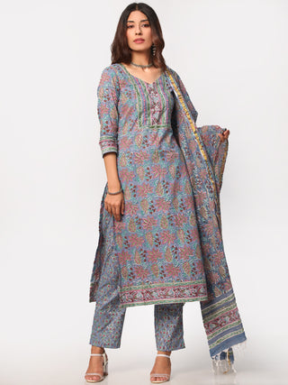 Megha Palak Set Of Kurta Pant Dupatta