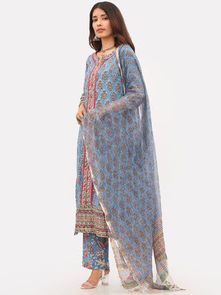 Megha Bahaar Set Of Kurta Pant Kota Dupatta