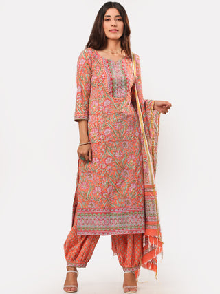 Gulal Faghir Set Of Kurta Salwar Pants Dupatta