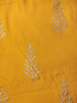 Yellow Gold Hand Block Printed Cotton Fabric Per Meter - F001F2000