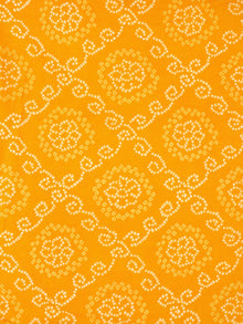 Mustard Yellow Hand Block Printed Cotton Fabric Per Meter - F001F2282