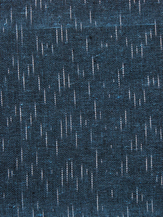 Aegean Green White Pochampally Hand Woven Ikat Fabric Per Meter - F002F935