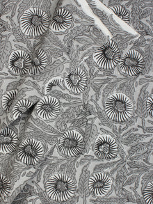 White Grey Black Block Printed Cotton Fabric Per Meter - F001F2240
