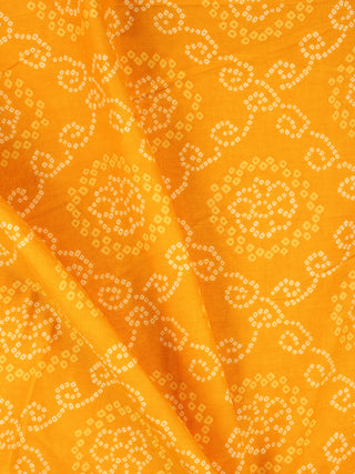 Mustard Yellow Hand Block Printed Cotton Fabric Per Meter - F001F2282