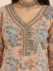 Jashn Muskan Set Of Kurta Pants Kota Doria Dupatta