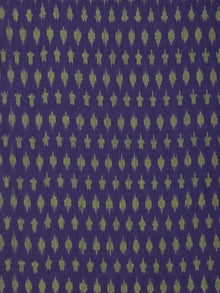 Indigo Green Pochampally Hand Weaved Ikat Mercerised Cotton Fabric Per Meter - F002F1744