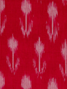 Red Grey Hand Weaved Ikat Mercerised  Fabric Per Meter - F002F1411