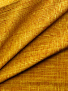 Mustard Yellow Ajrakh Printed Cotton Fabric Per Meter - F003F1513
