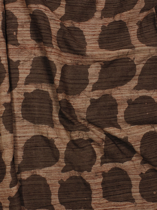 Kashish Brown Hand Block Printed Cotton Fabric Per Meter - F001F777