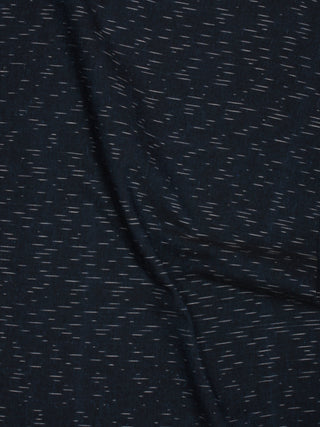 Dark Blue Ivory Pochampally Hand Weaved Ikat Fabric Per Meter - F002F803