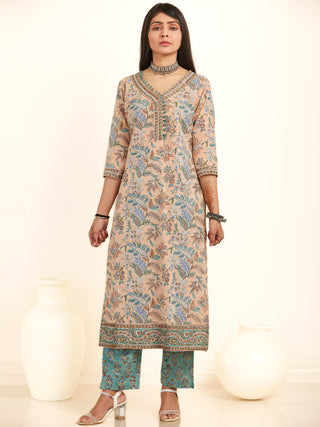 Jashn Muskan Set Of Kurta Pants Kota Doria Dupatta