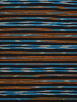 Blue Black grey Hand Woven Ikat Handloom Cotton Fabric Per Meter - F002F2215