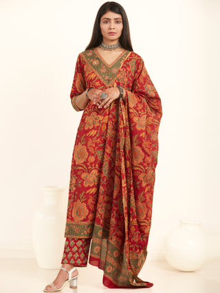 Jashn Bahija Set Of Kurta Pants Dupatta