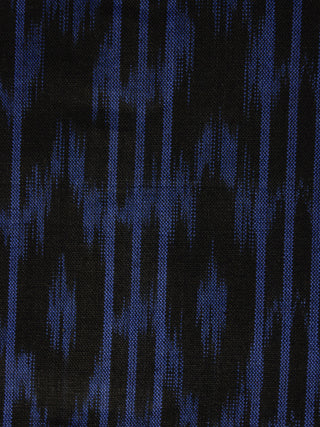 Black Purple Pochampally Hand Woven Ikat Fabric Per Meter - F002F945