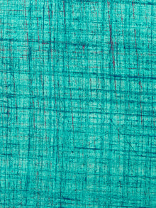 Sea Green Indigo Ajrakh Printed Cotton Fabric Per Meter - F003F1514