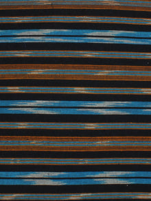 Blue Black grey Hand Woven Ikat Handloom Cotton Fabric Per Meter - F002F2215