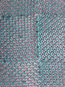 Green Coral Hand Block Printed Cotton Fabric Per Meter - F001F2275