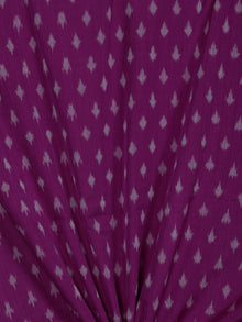 Purple Grey Pochampally Hand Weaved Ikat Mercerised Cotton Fabric Per Meter - F002F1745