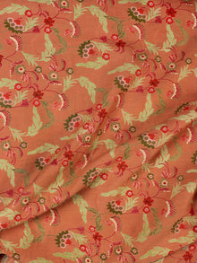 Rust Green Magenta Hand Block Printed Cotton Fabric Per Meter - F001F2292
