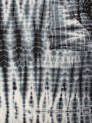 Black White Shibori Dyed Cotton Fabric Per Meter - F0916186