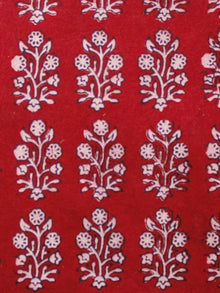 Red Black Ivory Bagh Printed Cotton Fabric Per Meter - F005F1691