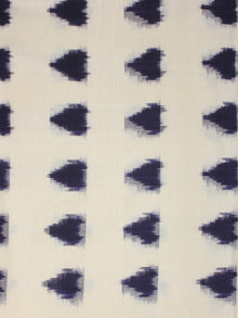 White Black Hand Woven Double Ikat Handloom Cotton Fabric Per Meter - F002F2216