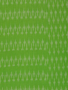 Parrot Green Grey Pochampally Hand Weaved Ikat Mercerised Cotton Fabric Per Meter - F002F1746