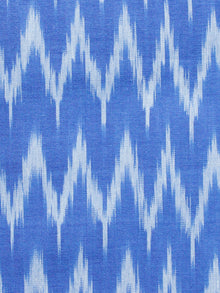 Blue Grey Hand Weaved Ikat Mercerised  Fabric Per Meter - F002F1413