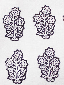 Ivory Black Bagh Printed Cotton Fabric Per Meter - F005F1696