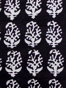 Black Ivory Bagh Printed Cotton Fabric Per Meter - F005F1697