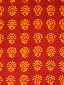 Red Orange Bagh Printed Cotton Fabric Per Meter - F005F1700