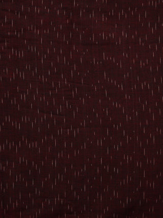 Maroon Ivory Pochampally Hand Woven Ikat Fabric Per Meter - F002F912