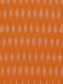 Orange Grey Pochampally Hand Weaved Ikat Mercerised Cotton Fabric Per Meter - F002F1747