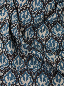 Indigo Black Hand Block Printed Cotton Fabric Per Meter - F001F2451