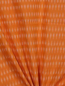 Orange Grey Pochampally Hand Weaved Ikat Mercerised Cotton Fabric Per Meter - F002F1747