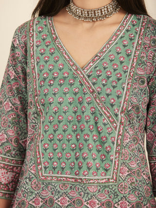 Jashn Meena Set Of Kurta Pants Kota Doria Dupatta