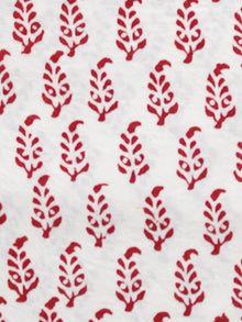 Beige Maroon Bagh Printed Cotton Fabric Per Meter - F005F1703