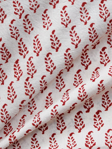 Beige Maroon Bagh Printed Cotton Fabric Per Meter - F005F1703