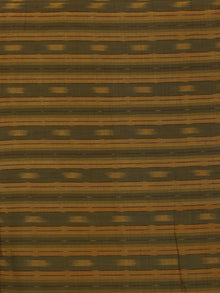 Beige  Green Pochampally Hand Weaved Ikat Fabric Per Meter - F002F858