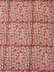 OffWhite Red Black Hand Block Printed Cotton Fabric Per Meter - F001F2450