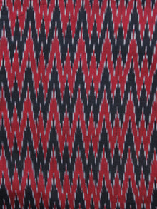 Black Maroon Grey Weaved Ikat Mercerised  Fabric Per Meter - F002F1415