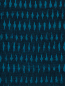 Blue Pochampally Hand Weaved Ikat Mercerised Cotton Fabric Per Meter - F002F1748